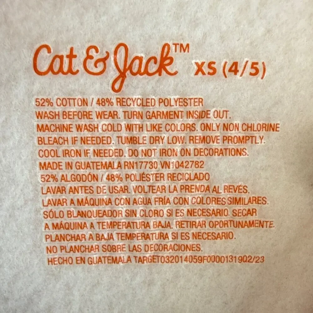 Cat & Jack Patterned Girls Pullover Sweatshirt size XS